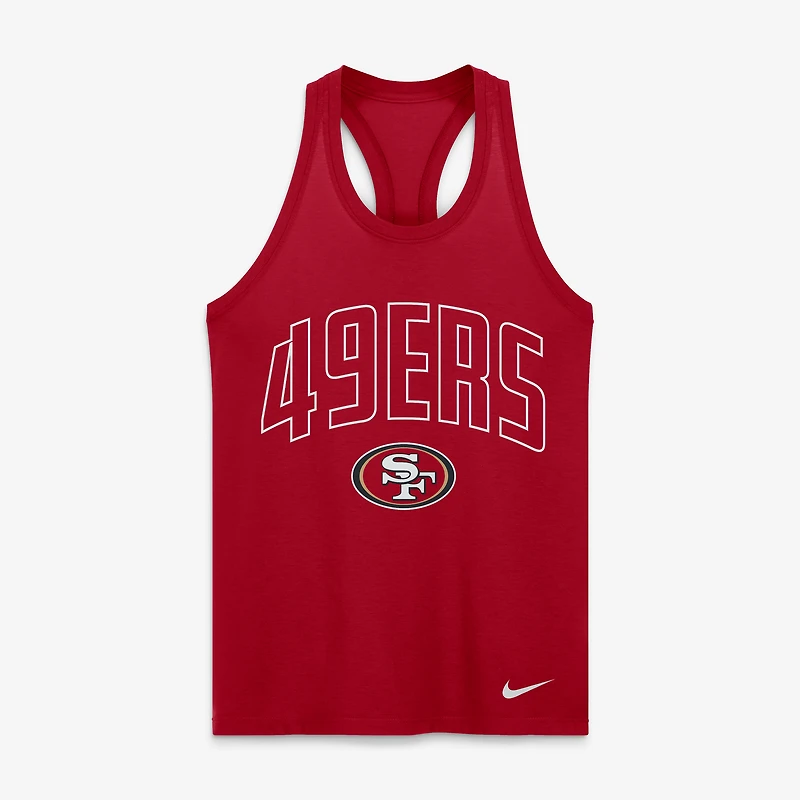 Women's Nike Scarlet San Francisco 49ers Tri-Blend Dri-FIT Racerback Tank Top