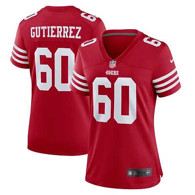 Maillot Nike pour femme Sebastian Gutierrez Scarlet San Francisco 49ers Team Game