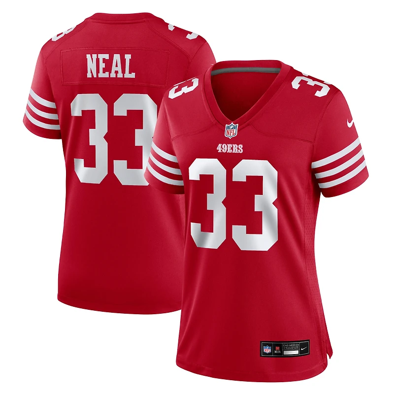 Maillot de match Nike Siran Neal Scarlet des San Francisco 49ers pour femme