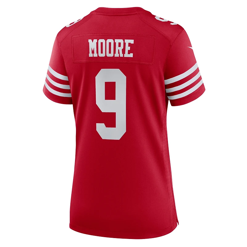 Women's Nike Skyy Moore  Scarlet San Francisco 49ers Team Game Jersey