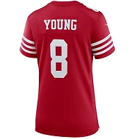 Maillot de match joueur retraité Nike Steve Young Scarlet des San Francisco 49ers pour femme