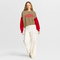 Women's Nike Tan San Francisco 49ers Oversized Rewind Pullover Sweatshirt