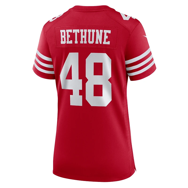 Maillot Nike Tatum Bethune Scarlet pour femme des San Francisco 49ers