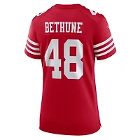 Maillot Nike Tatum Bethune Scarlet pour femme des San Francisco 49ers