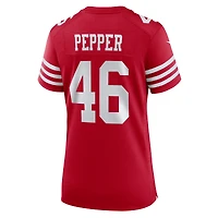 Maillot Nike Taybor Pepper Scarlet pour femme des San Francisco 49ers