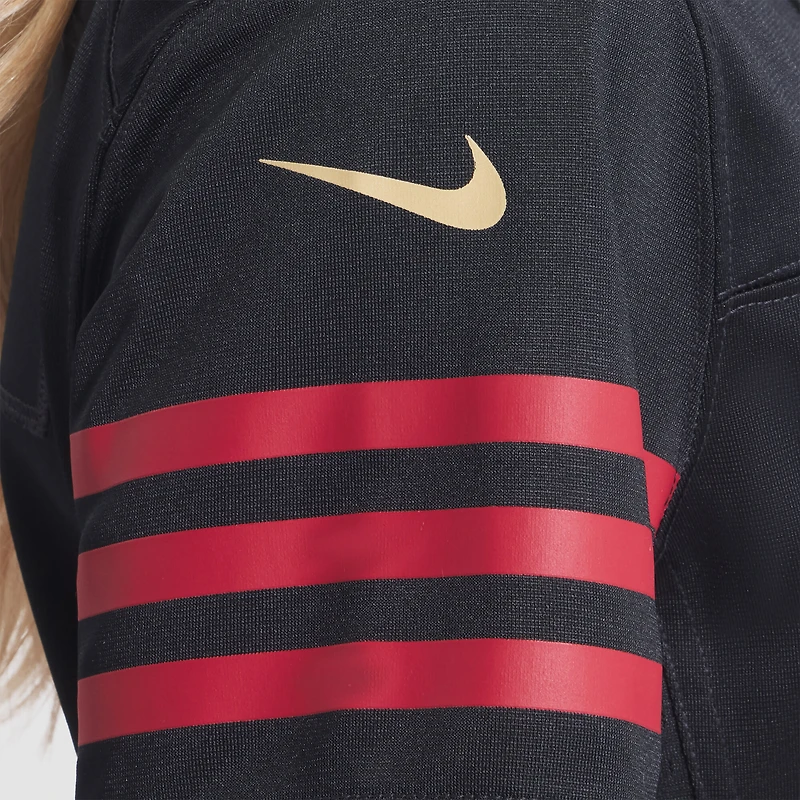 Maillot Nike The Faithful noir pour femme des San Francisco 49ers, collection Rivalries 2025