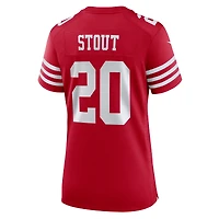Maillot Nike Upton Stout Scarlet pour femme des San Francisco 49ers