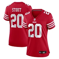 Women's Nike Upton Stout  Scarlet San Francisco 49ers Team Game Jersey