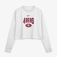 Women's Nike White San Francisco 49ers Loose Fit Crop Top