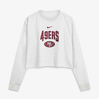 Women's Nike White San Francisco 49ers Loose Fit Crop Top