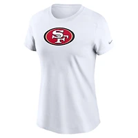 T-shirt Nike blanc avec logo principal des San Francisco 49ers pour femme