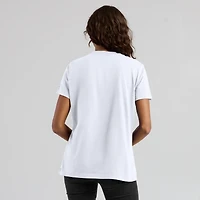 T-shirt Nike blanc avec logo principal des San Francisco 49ers pour femme