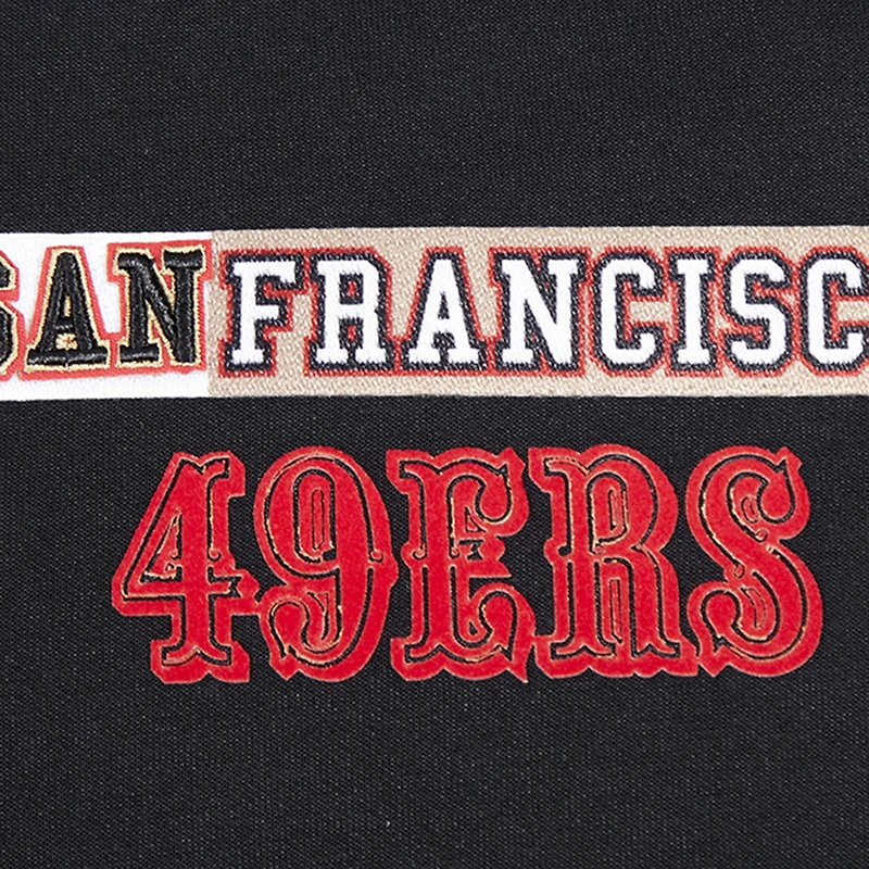 Women's Pro Standard Black San Francisco 49ers Split Logo Full-Zip Hoodie