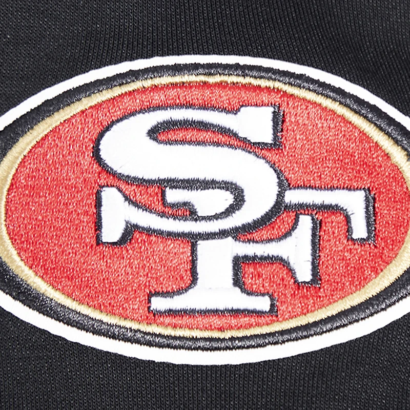Women's Pro Standard Black San Francisco 49ers Split Logo Full-Zip Hoodie