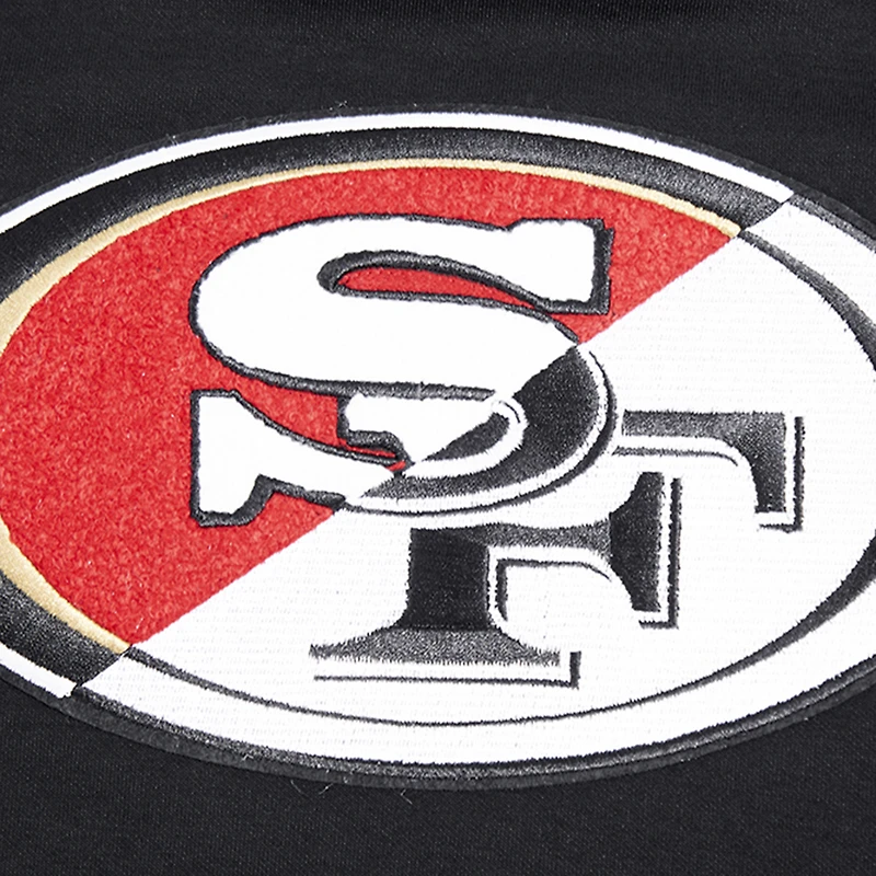 Women's Pro Standard Black San Francisco 49ers Split Logo Full-Zip Hoodie