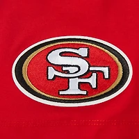 Women's Pro Standard Christian McCaffrey Scarlet San Francisco 49ers Player Name & Number Cropped Boxy T-Shirt