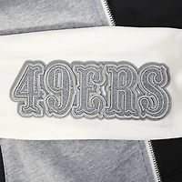 Sweat à capuche zippé en French Terry Reverse Colorblock gris Pro Standard pour femme des 49ers de San Francisco