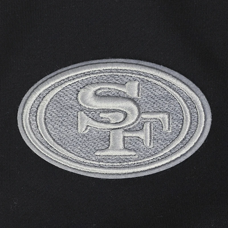 Sweat à capuche zippé en French Terry Reverse Colorblock gris Pro Standard pour femme des 49ers de San Francisco