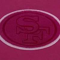 Women's Pro Standard Pink San Francisco 49ers Triple Cropped Fleece Pullover Hoodie