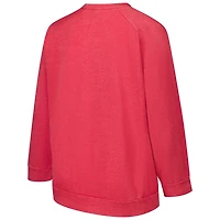 Women's Profile  Red San Francisco 49ers Plus Acid Wash Raglan Sweatshirt