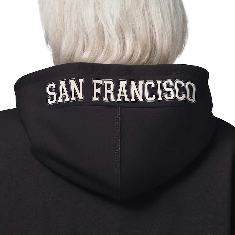 Women's Starter Black San Francisco 49ers 4th Down Full-Zip Hoodie