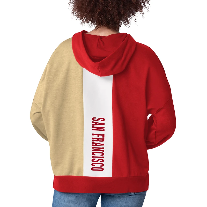 Sweat à capuche manches longues Power Move pour femme Starter Scarlet San Francisco 49ers