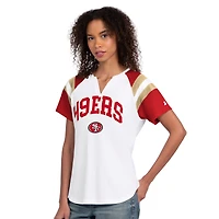 Women's Starter  White San Francisco 49ers Game On Notch Neck T-Shirt