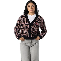 Pull-over court à boutons pour femme The Wild Collective noir San Francisco 49ers
