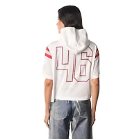 T-shirt à capuche en jersey blanc The Wild Collective pour femme des 49ers de San Francisco