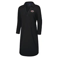 Women's Tommy Bahama Black San Francisco 49ers Ashby Isles Three-Quarter Length Sleeve Pullover
 Jersey Dress