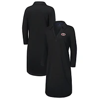 Women's Tommy Bahama Black San Francisco 49ers Ashby Isles Three-Quarter Length Sleeve Pullover
 Jersey Dress