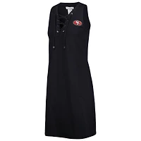 Women's Tommy Bahama Black San Francisco 49ers Island Cays Lace-Up Dress
