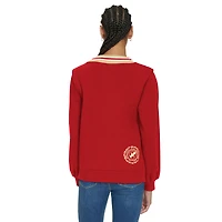 Sweat-shirt à col en V Alice Scarlet San Francisco 49ers pour femme Tommy Hilfiger