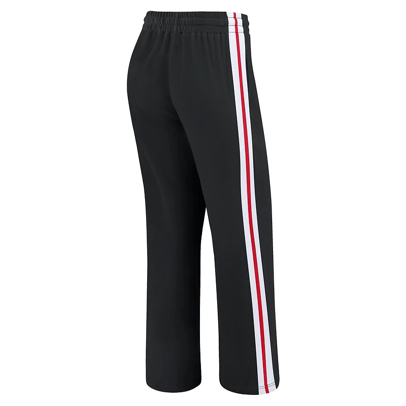 Women's WEAR by Erin Andrews Black San Francisco 49ers Color-Block Straight Leg Pants