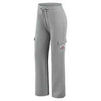 Women's WEAR by Erin Andrews Gray San Francisco 49ers Plus Waffle-Knit Long Sleeve Hooded Shirt & Pants Lounge Set