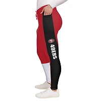Women's WEAR by Erin Andrews Scarlet/Black San Francisco 49ers Color-Block Leggings