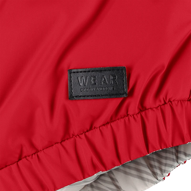 Women's WEAR by Erin Andrews  Scarlet/White San Francisco 49ers Reversible Cropped Full-Zip Puffer Jacket