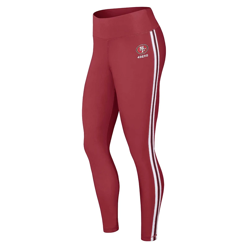 WEAR by Erin Andrews Legging à blocs de couleurs Scarlet San Francisco 49ers pour femmes