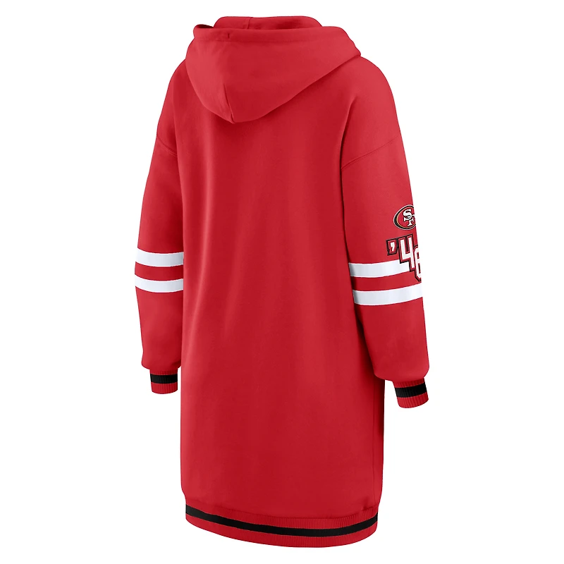 Women's WEAR by Erin Andrews Scarlet San Francisco 49ers Hoodie Dress