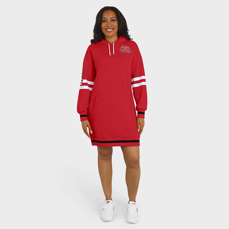 Women's WEAR by Erin Andrews Scarlet San Francisco 49ers Hoodie Dress