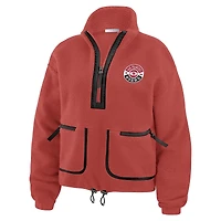 Women's WEAR by Erin Andrews Scarlet San Francisco 49ers Polar Fleece Half-Zip Jacket