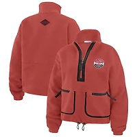 Women's WEAR by Erin Andrews Scarlet San Francisco 49ers Polar Fleece Half-Zip Jacket