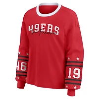 Women's WEAR by Erin Andrews  Scarlet San Francisco 49ers Sport Long-Sleeve T-Shirt