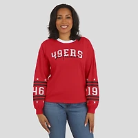 T-shirt de sport à manches longues Scarlet des San Francisco 49ers pour femme WEAR by Erin Andrews