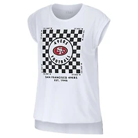Débardeur à carreaux blanc pour femme WEAR by Erin Andrews des 49ers de San Francisco