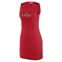 Women's WEAR by Erin Andrews x Gracie Hunt Scarlet San Francisco 49ers Ribbed Tank Dress