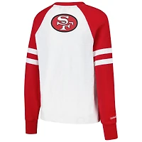 T-shirt à manches longues blanc/écarlate pour femme San Francisco 49ers Slub