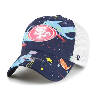Youth '47  Navy San Francisco 49ers Space Dino Adjustable Trucker Hat