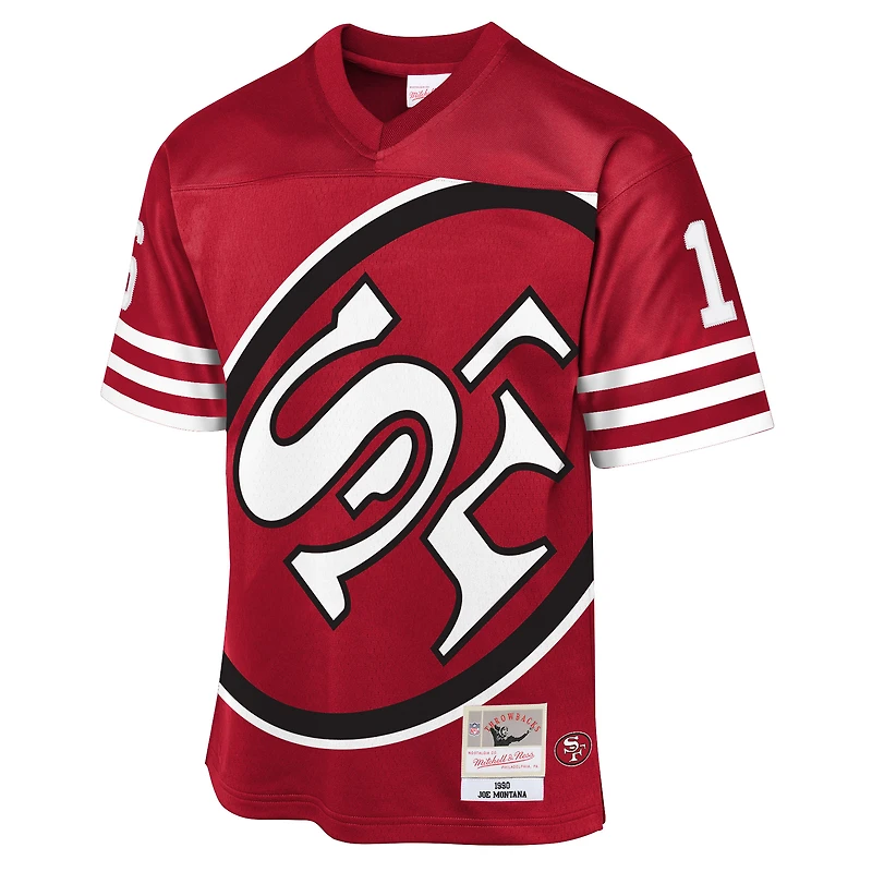 Maillot rétro tendance Mitchell & Ness Joe Montana Scarlet San Francisco 49ers 1990