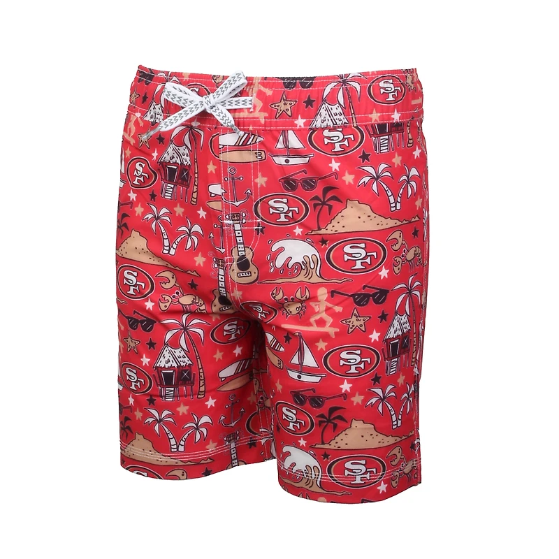 Maillot de bain Luau des 49ers San Francisco pour jeunes Wes & Willy Scarlet